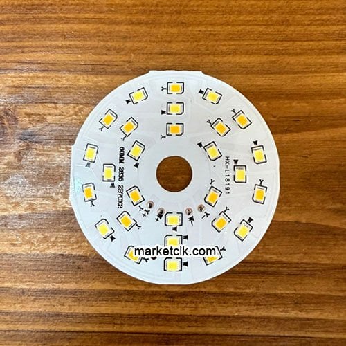 Marketcik 7 Watt Led Entegre Plaka 2 Renk Sarı-Beyaz Işık 12Volt
