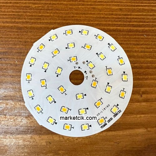 Marketcik 9 Watt Led Entegre Plaka 2 Renk Sarı-Beyaz Işık 12Volt