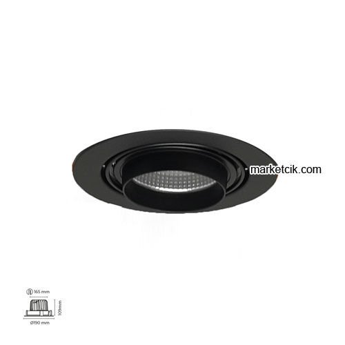 Marketcik 30-40 Watt Sıva Altı Tekli Mağaza Led Spot Armatür Siyah-Beyaz Kasa MR2085