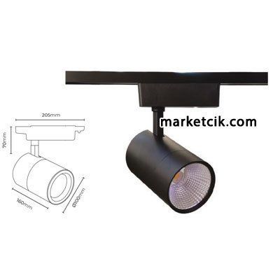 Marketcik 30 Watt Led Ray Spot Armatür Beyaz ve Günışığı Işık Osram-Samsung Led