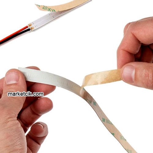 Marketcik Yapışkanlı 5 metre İç Mekan Şerit Led Gün Batımı Amber Işık