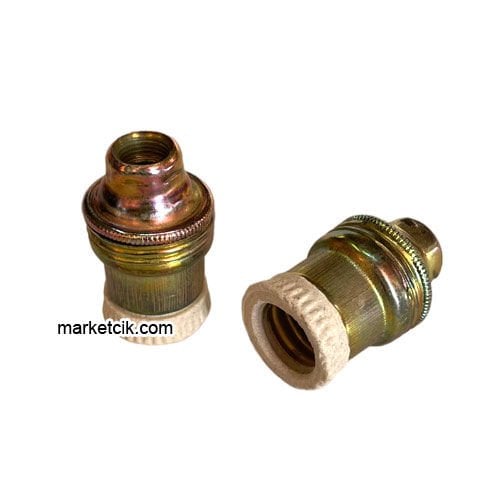 Marketcik Sarı Metal Porselen E14 Bronz Duy