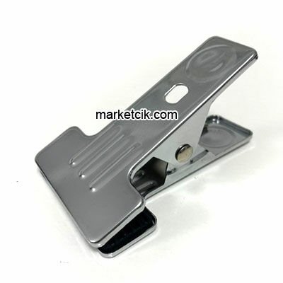 Marketcik Krom Metal Masa Lambası Tutucu Mandal Maşa