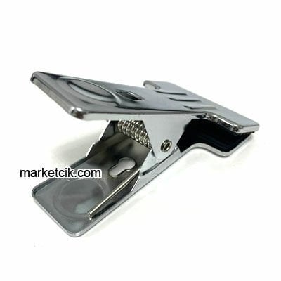 Marketcik Krom Metal Masa Lambası Tutucu Mandal Maşa