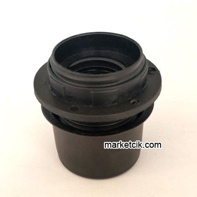 Marketcik E27 Metal Siyah Yarım Lale