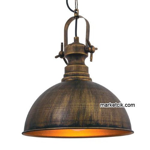 Marketcik RT13 Dekoratif Eskitme Retro Sarkıt Avize, Tekli Modern Avize