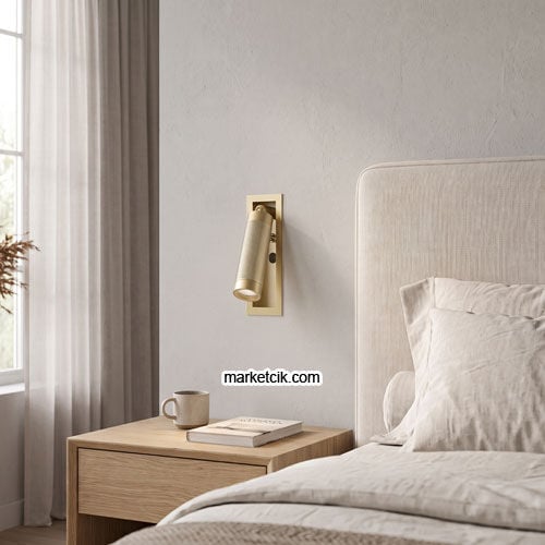 MR8134 Sıva Altı Gold Gömme LED Yatak Başı Okuma Apliği