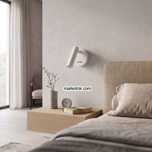 MR8038 Sıva Üstü Beyaz LED Yatak Başı Okuma Apliği