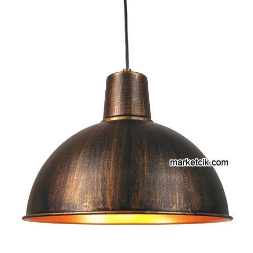 Marketcik RT21 Dekoratif Eskitme Retro Sarkıt Avize, Tekli Modern Avize