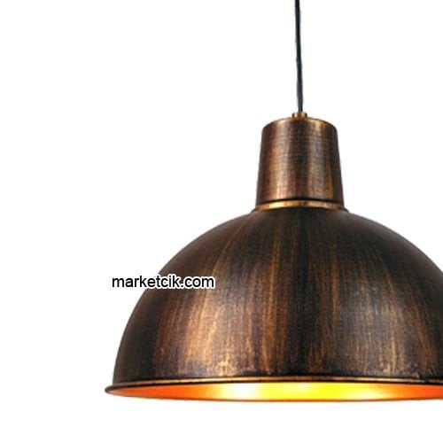 Marketcik RT21 Dekoratif Eskitme Retro Sarkıt Avize, Tekli Modern Avize