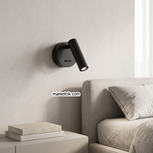 MR8038 Sıva Üstü Siyah LED Yatak Başı Okuma Apliği