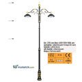 Ayaz 6 Metre 600x270 Dekoratif Park Bahçe Aydınlatma Direği