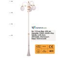 Ayaz 450x110 Dekoratif Park Bahçe Aydınlatma Direği