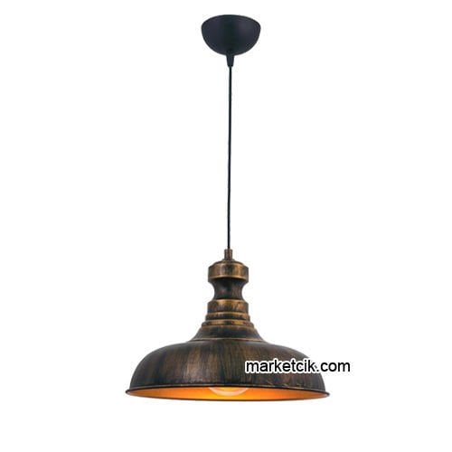 Marketcik RT28 Dekoratif Eskitme Retro Sarkıt Avize, Tekli Modern Avize