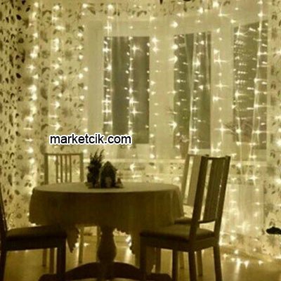 2x2 Metre İç Mekan Led Perde, Söz-Nişan-Kına Işıkları Sarı Işık