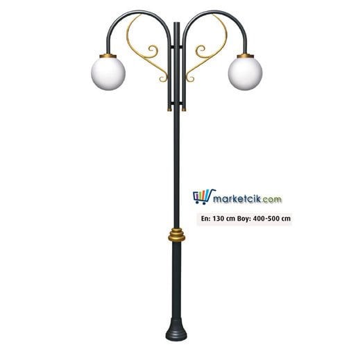 Ayaz 4 Metre 400x130 Dekoratif Park Bahçe Aydınlatma Direği
