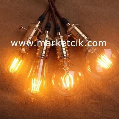Dekoratif 4 Watt Led Rustik Top Ampul E14 Duy