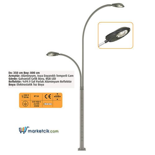 Ayaz 800x350 Dekoratif Park Bahçe Aydınlatma Direği