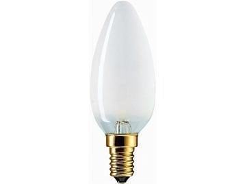 40 Watt E14 İnce Duy Soft-Buzlu Avize Ampulü Sarı Işık, 10 Adet