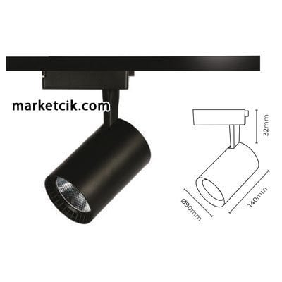 Marketcik 30 Watt Led Ray Spot Armatür Beyaz ve Günışığı Işık
