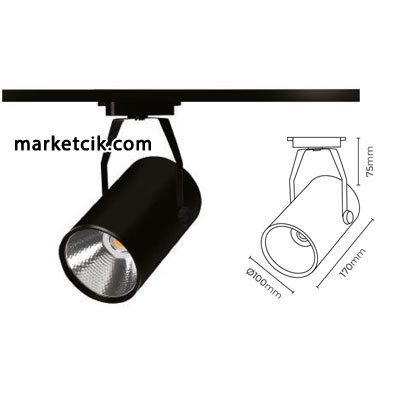 Marketcik 20 Watt Led Ray Spot Armatür Beyaz ve Günışığı Işık