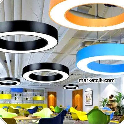 40 cm 40 Watt Sıva Üstü Beyaz Işık Led Simit Linear Aydınlatma Armatürü