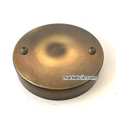 Marketcik Avize, Abajur İçin Yuvarlak Eskitme Metal Rozans 35-40-50 cm