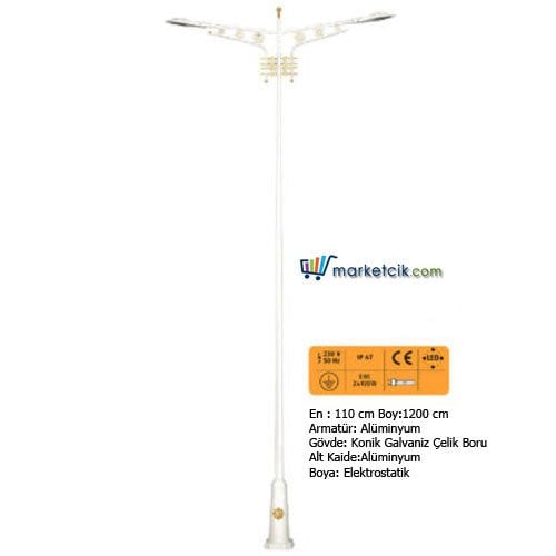 Ayaz 1200x110 Dekoratif Park Bahçe Aydınlatma Direği