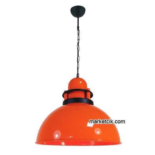 Marketcik RT45 Dekoratif Turuncu Retro Sarkıt Avize, Tekli Modern Avize