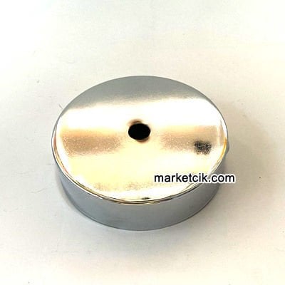 Marketcik Avize, Abajur İçin Yuvarlak Krom Metal Rozans 8 cm