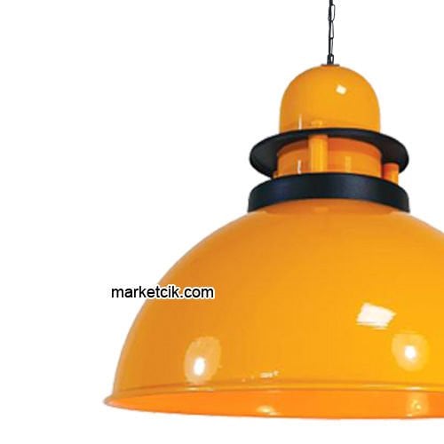 Marketcik RT46 Dekoratif Sarı Retro Sarkıt Avize, Tekli Modern Avize