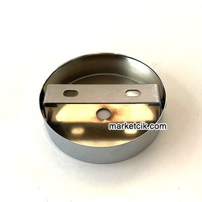 Marketcik Avize, Abajur İçin Yuvarlak Krom Metal Rozans 10 cm