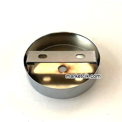Marketcik Avize, Abajur İçin Yuvarlak Krom Metal Rozans 10 cm