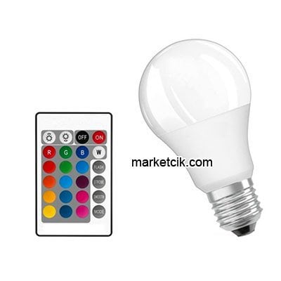 Marketcik 9-10W Uzaktan Kumandalı RGB Led Ampul