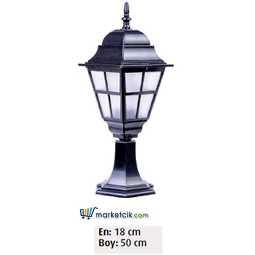 Ayaz 50x18 ABS Çıtalı Fenerli Model Set Üstü Park Bahçe Aydınlatma Armatürü
