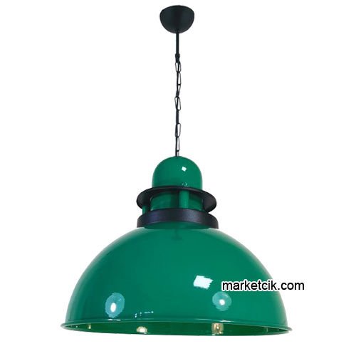 Marketcik RT49 Dekoratif Yeşil Retro Sarkıt Avize, Tekli Modern Avize