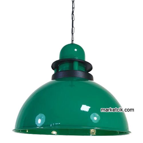 Marketcik RT49 Dekoratif Yeşil Retro Sarkıt Avize, Tekli Modern Avize
