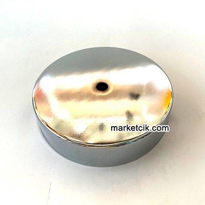 Marketcik Avize, Abajur İçin Yuvarlak Krom Metal Rozans 12 cm