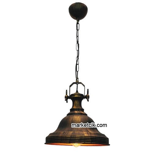 Marketcik RT53 Dekoratif Eskitme Retro Sarkıt Avize, Tekli Modern Avize