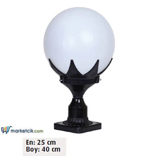 Ayaz 40x25 25 lik Yapraklı Glop Model Set Üstü Park Bahçe Aydınlatma Armatürü