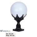 Ayaz 40x25 25 lik Yapraklı Glop Model Set Üstü Park Bahçe Aydınlatma Armatürü