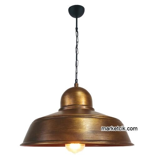 Marketcik RT57 Dekoratif Eskitme Retro Sarkıt Avize, Tekli Modern Avize