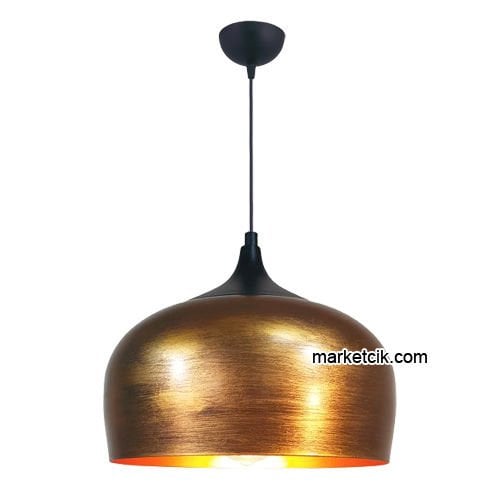 Marketcik RT63 Dekoratif Eskitme Retro Sarkıt Avize, Tekli Modern Avize