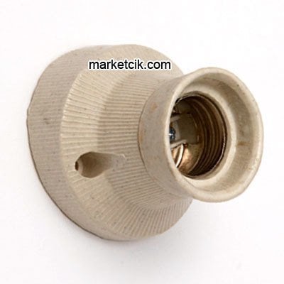 Marketcik E27 Porselen Duvar Duy