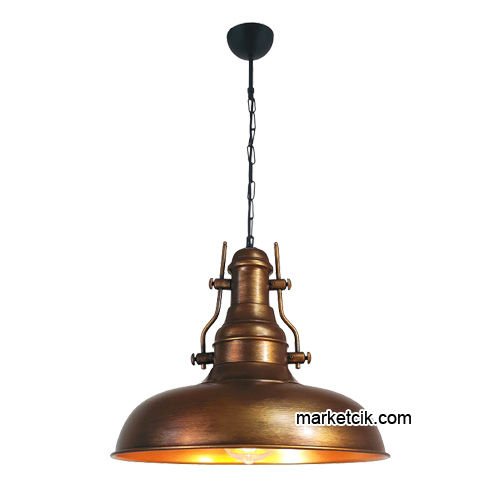 Marketcik RT65 Dekoratif Eskitme Retro Sarkıt Avize, Tekli Modern Avize