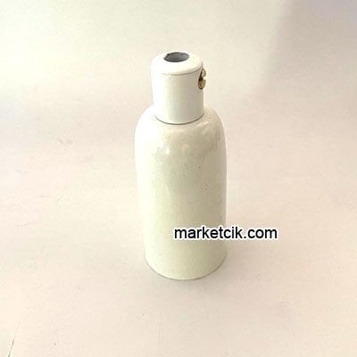 Marketcik Dekoratif Metal Beyaz Lale E14 Duy