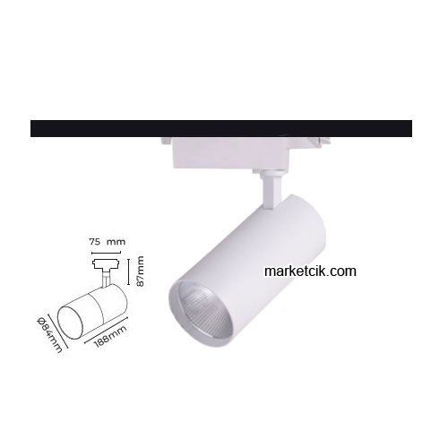 Marketcik 20 Watt Led Ray Spot Armatür MR205120