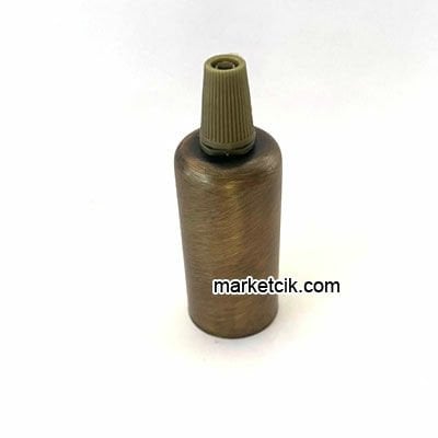 Marketcik Dekoratif Plastik Kablo Kilitli Metal Eskitme Lale E14 Duy