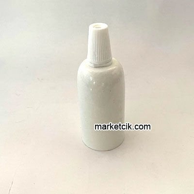 Marketcik Dekoratif Plastik Kablo Kilitli Metal Beyaz Lale E14 Duy