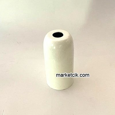 Marketcik Dekoratif Metal Beyaz Lale E14 Duylar İçin